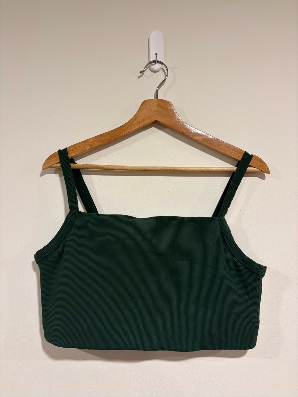Aerie Green Ribbed Bandeau Sports Bra Size XXL